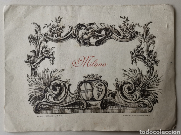 Tourismusbrosch&uuml;ren: Antiguo Folleto Tur&iacute;stico Milano - Mil&aacute;n Italia - Principales Monumentos - Buen Tama&ntilde;o