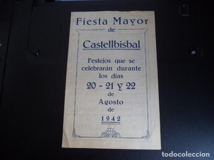 Travel Brochures: Programa Fiesta Mayor de Castellbisbal 1942