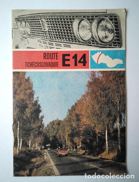 Brochures de tourisme: Tch&eacute;coslovaquie Route E14. Checoslovaquia, mapa y gu&iacute;a de carreteras. Praga, 1979