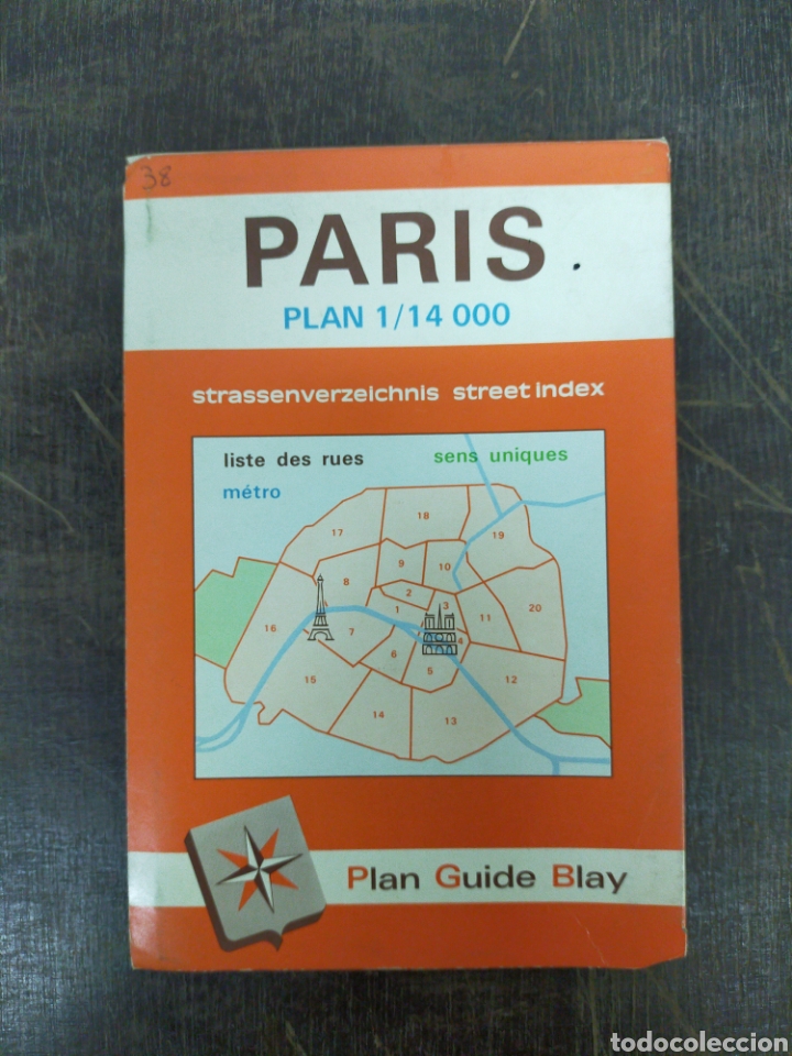 Travel Brochures: Plano de Par&iacute;s. A&ntilde;os 70.