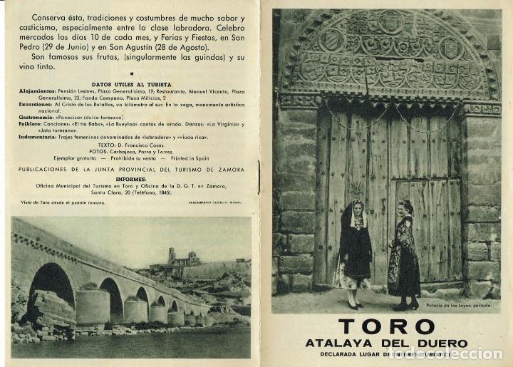 Tourismusbrosch&uuml;ren: TORO,ATALAYA DEL DUERO.PUBLICACIONES DE LA JUNTA PROVINCIAL DEL TURISMO DE ZAMORA.A&Ntilde;O &iquest;?(MENORCA VR)