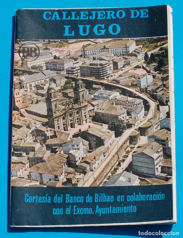 Folletos de turismo: Callejero de Lugo - Banco de Bilbao - 1972