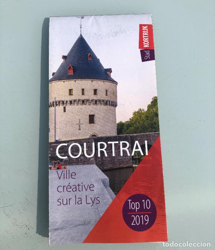 Tourismusbrosch&uuml;ren: COURTRAI, CORTRIQUE, KORTRIJK, FLANDES OCCIDENTAL, BELGICA, MAPA TURISTICO Y TOP 10 MEJORES VISITAS