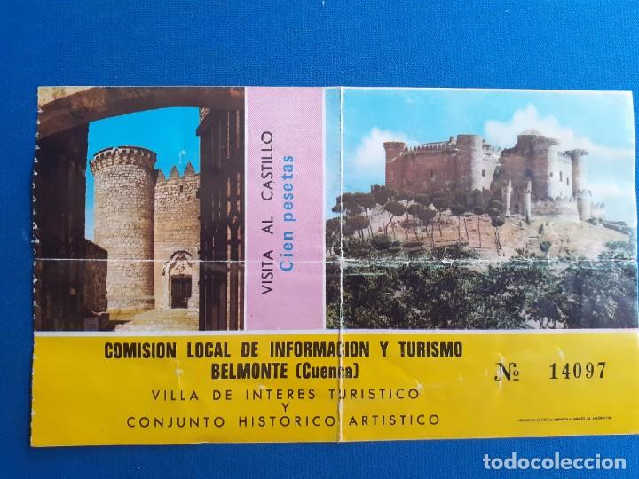 Folletos de turismo: ENTRADA VISITA CASTILLO BELMONTE. CIEN PESETAS