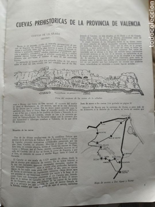 Tourismusbrosch&uuml;ren: Cuevas prehistoricas de la provincia de Valencia noticiario Tur&iacute;stico n&uacute;m 260 de 1969