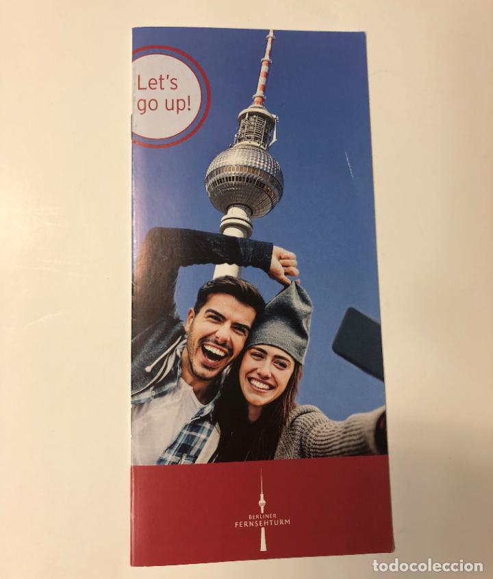 Folletos de turismo: FOLLETO TORRE DE TELEVISION DE BERLIN, EN ESPA&Ntilde;OL, ALEMAN, INGLES Y FRANCES