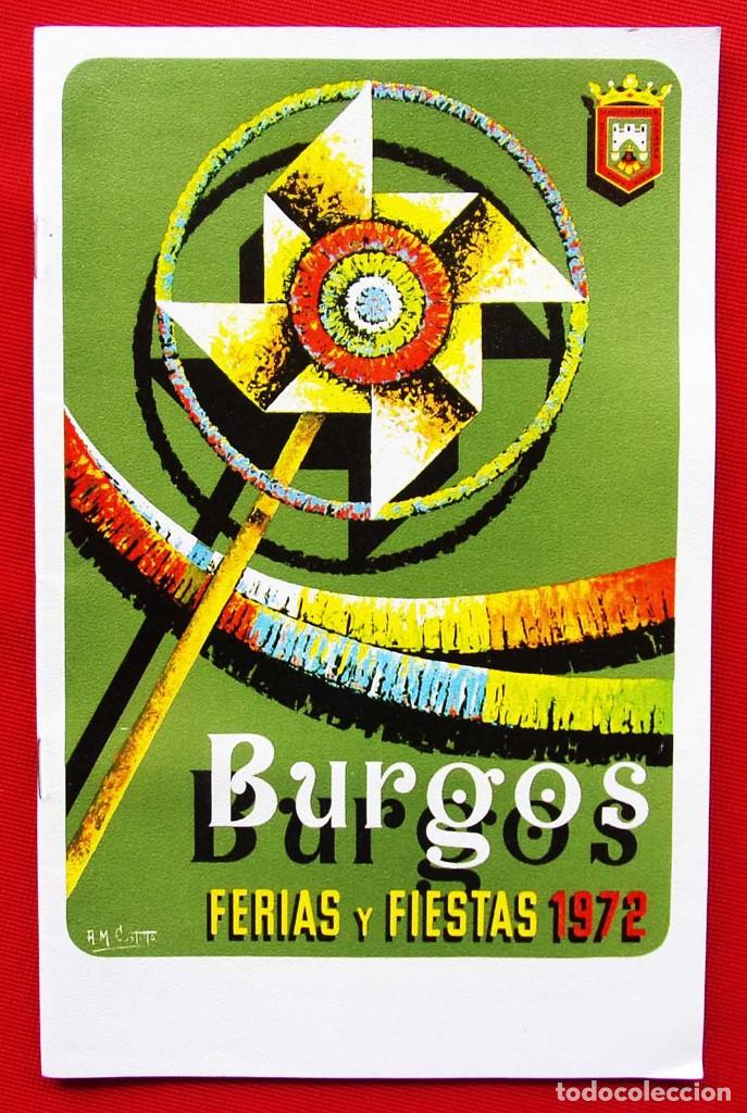 Folletos de turismo: BURGOS. PROGRAMA FERIAS Y FIESTAS. A&Ntilde;O: 1972. BUEN ESTADO.
