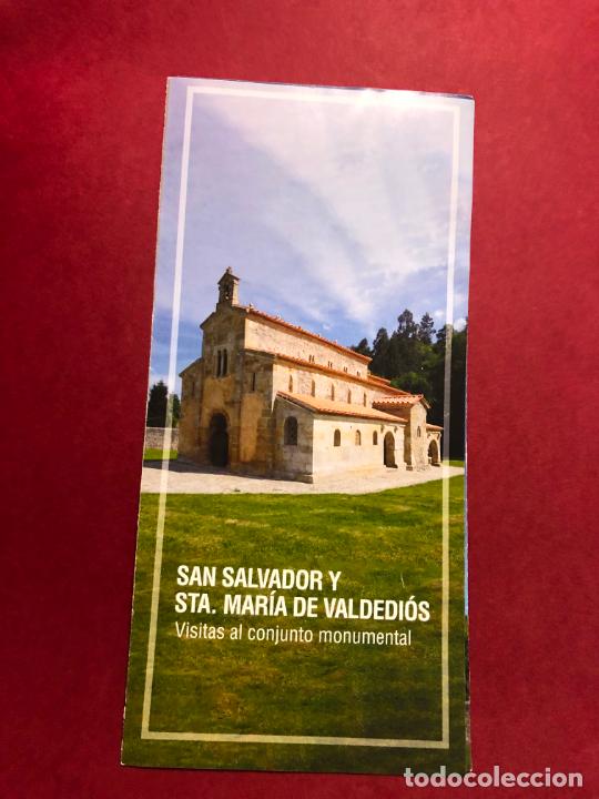 Tourismusbrosch&uuml;ren: FOLLETO TURISTICO VISITA A SAN SALVADOR DE VALDEDIOS Y SANTA MARIA, VILLAVICIOSA, ASTURIAS