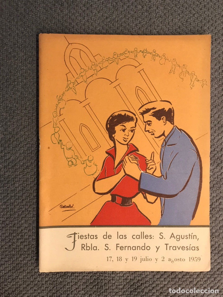 Folletos de turismo: IGUALADA. Fiestas del Barrio de San Agust&iacute;n y Traves&iacute;as. Julio de 1959