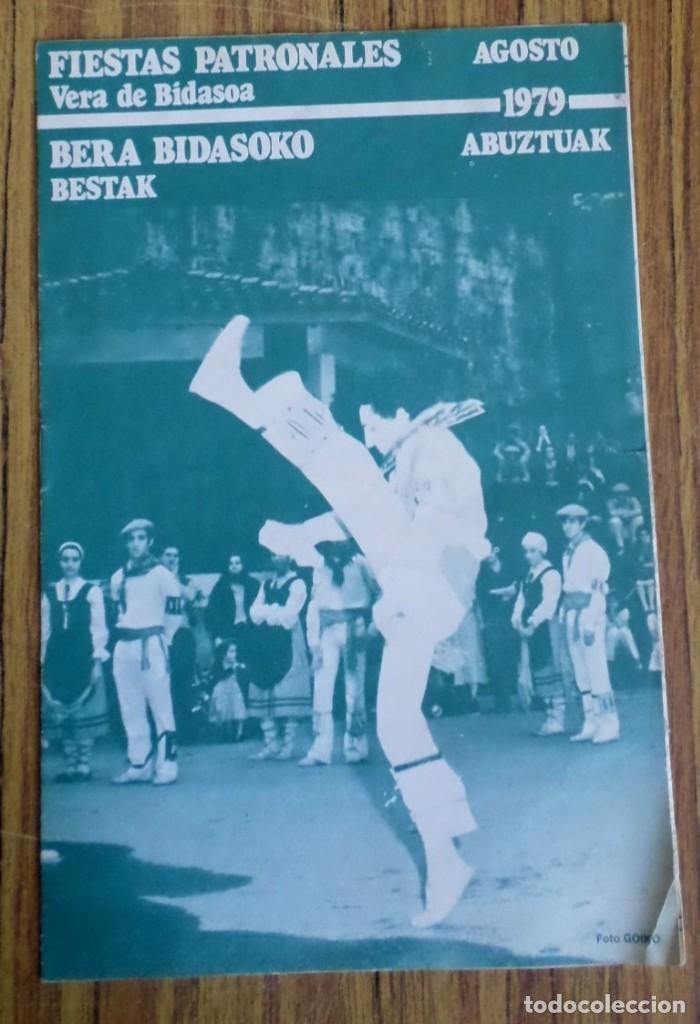 Folhetos de turismo: Fiestas patronales - Vera de Bidasoa - Bera Bidasoko - Bestak - Agosto 1979 abuztuak