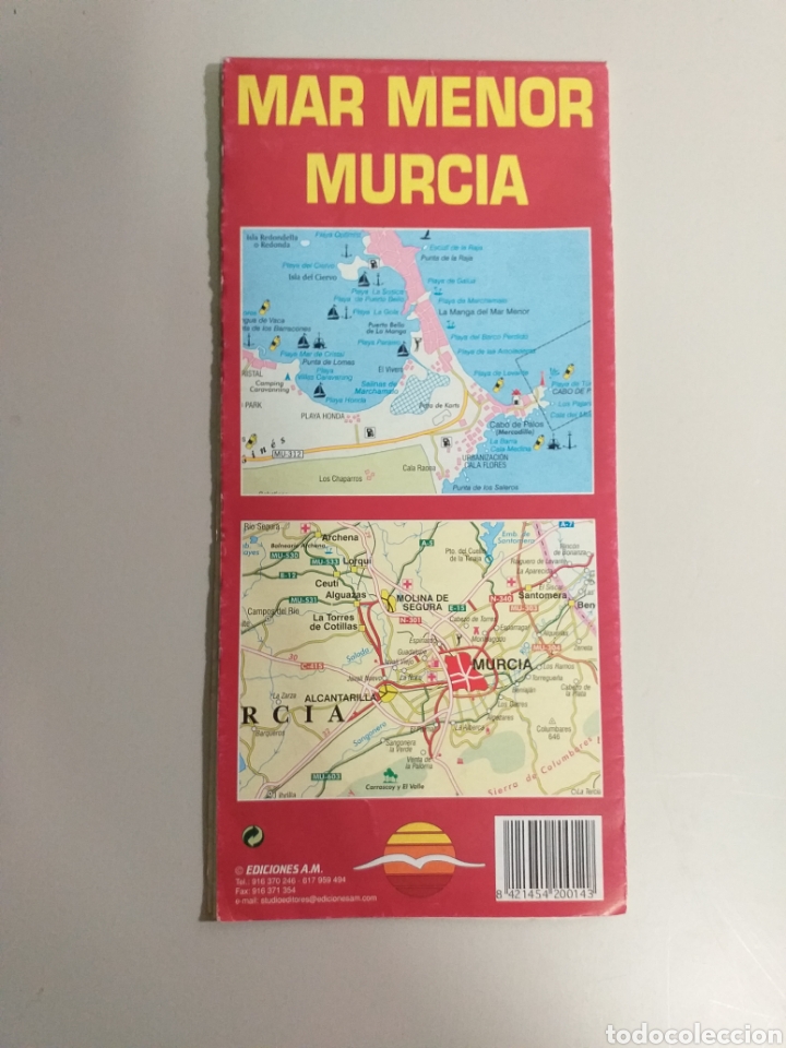 Folletos de turismo: mapa plano mar menor. Murcia - Foto 2