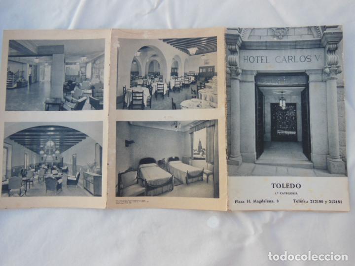 Folhetos de turismo: HOTEL CARLOS V, TOLEDO. 1967