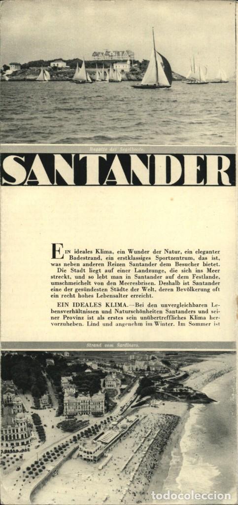 Folletos de turismo: 1932 - 1939 - Folleto de Santander en aleman - Patronato Nacional de Turismo - Legi&oacute;n Condor