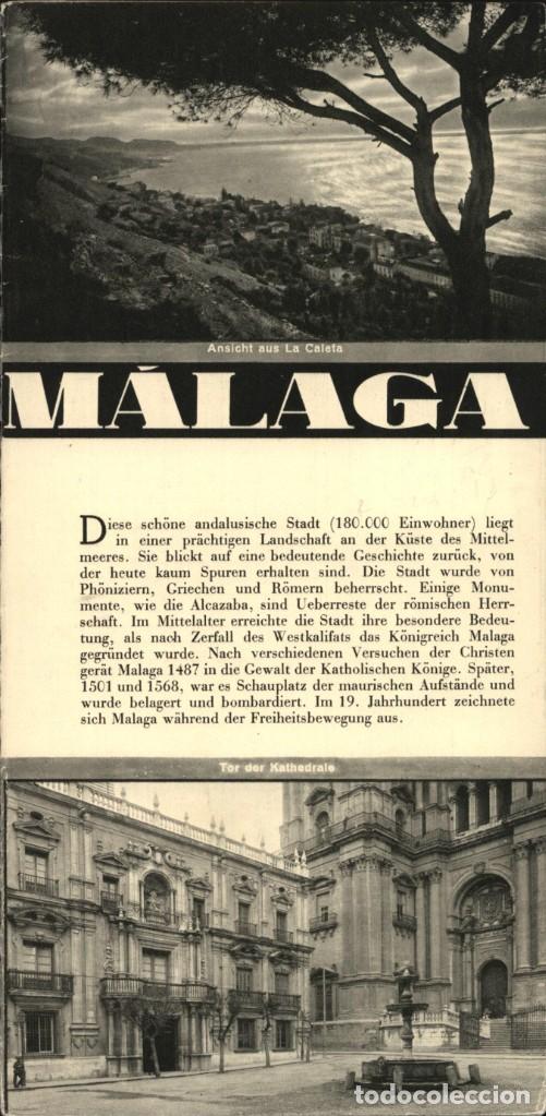 Folletos de turismo: 1932 - 1939 - Folleto de Malaga en aleman - Patronato Nacional de Turismo - Legi&oacute;n Condor