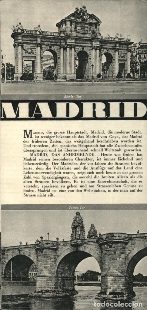 Folletos de turismo: 1932 - 1939 - Folleto de Madrid en aleman - Patronato Nacional de Turismo - Legi&oacute;n Condor