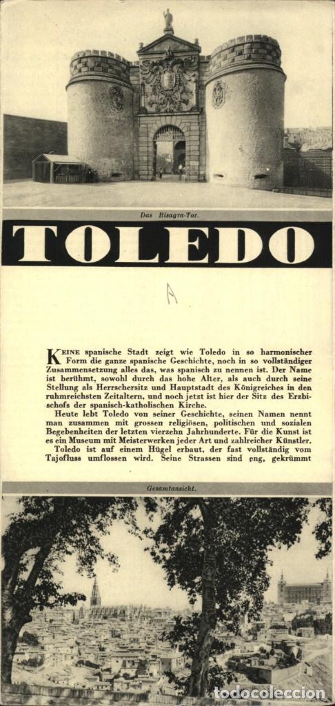 Folletos de turismo: 1932 - 1939 - II Republica Folleto Toledo en aleman - Patronato Nacional de Turismo - Legi&oacute;n Condor