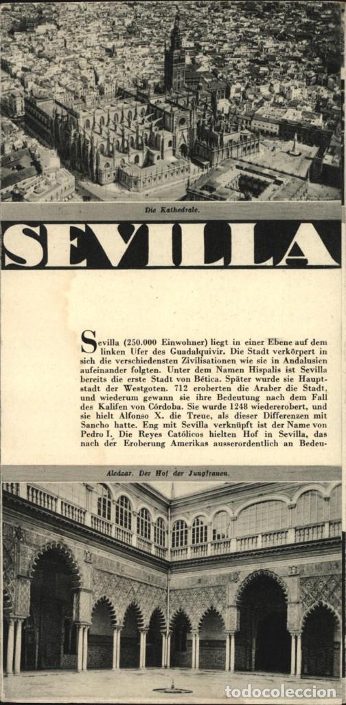 Folletos de turismo: 1932 - 1939 - II Republica Folleto Sevilla en aleman - Patronato Nacional de Turismo - Legi&oacute;n Condor