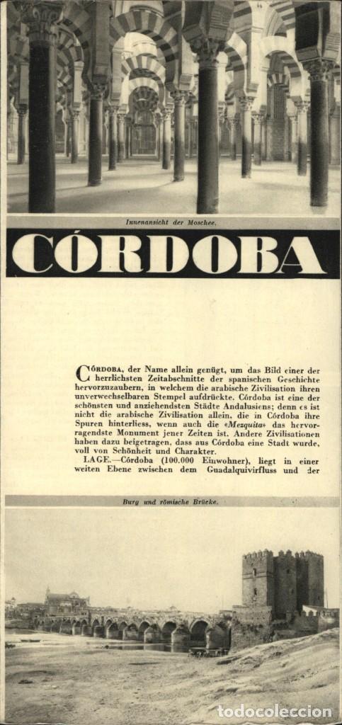 Folletos de turismo: 1932 - 1939 - II Republica Folleto Cordoba en aleman - Patronato Nacional de Turismo - Legi&oacute;n Condor