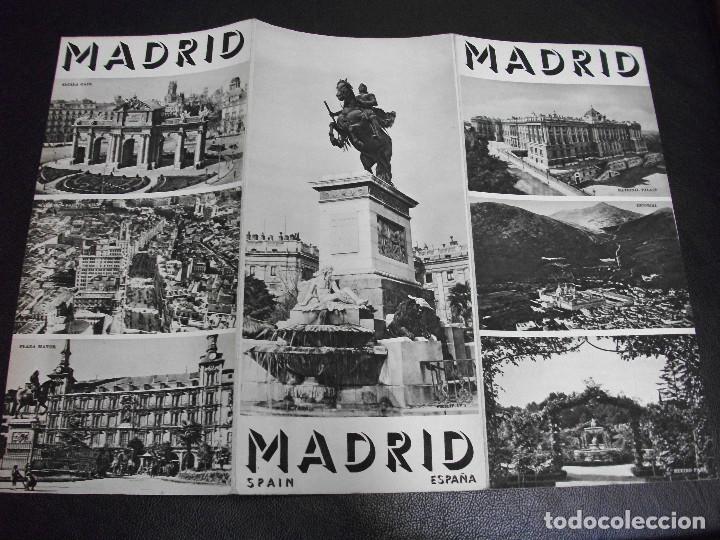 Tourismusbrosch&uuml;ren: MADRID FOLLETO DE TURISMO ANTIGUO TRIPTICO