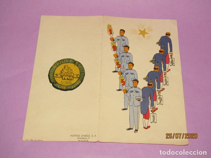 Brochures de tourisme: Antiguo D&iacute;ptico Felicitaci&oacute;n Navidad Reyes de Hoteles HUSA Hoteles Unidos S.A. del A&ntilde;o 1954-55