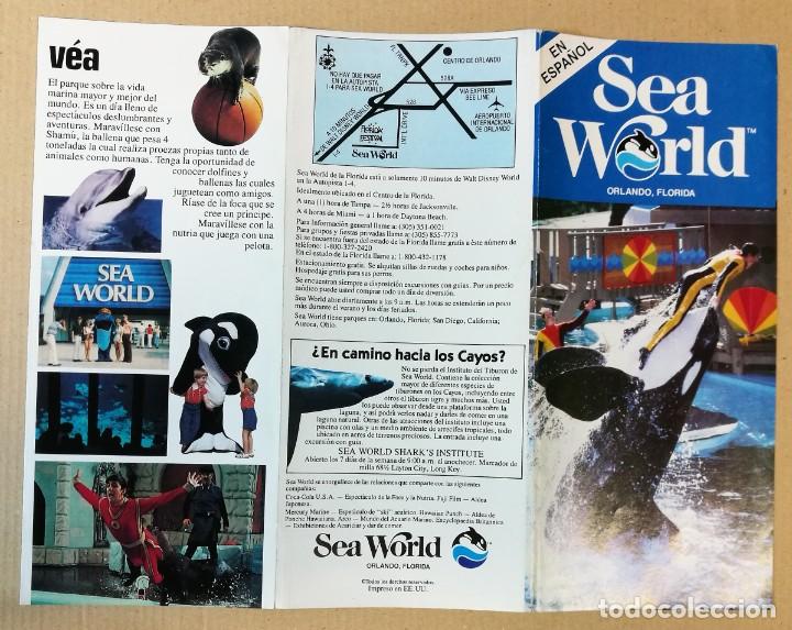 Travel Brochures: FOLLETO TUR&Iacute;STICO, DESPLEGABLE, SEA WORLD ORLANDO FLORIDA USA EN CASTELLANO 1983