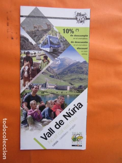 Tourismusbrosch&uuml;ren: FOLLETO NURIA a&ntilde;o 2013 VERANO 10% DES FERROCARRIL GENERALITAT CREMALLERA FUNICULAR LA MOLINA PIRINEO