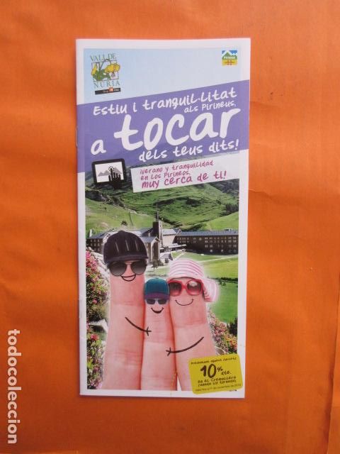 Folhetos de turismo: FOLLETO NURIA 2016 VERANO FERROCARRIL GENERALITAT CREMALLERA FUNICULAR LA MOLINA PIRINEO