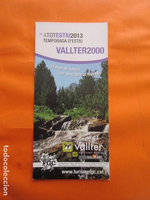 Tourismusbrosch&uuml;ren: VALLTER 2013 VERANO FERROCARRIL GENERALITAT CREMALLERA FUNICULAR LA MOLINA PIRINEO NURIA