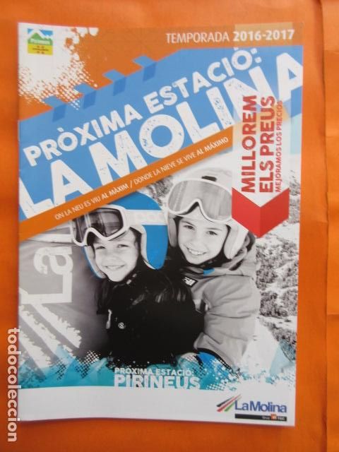 Tourismusbrosch&uuml;ren: LA MOLINA 2016-2017 INVIERNO FERROCARRIL GENERALITAT CREMALLERA FUNICULAR LA MOLINA PIRINEO NURIA