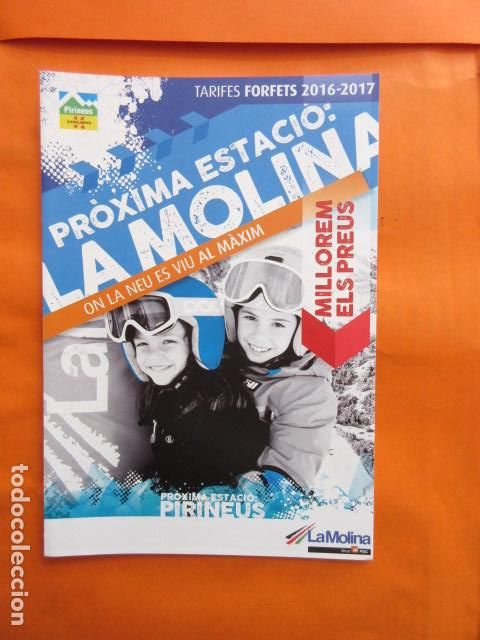 Folhetos de turismo: LA MOLINA 2016-2017 INVIERNO TA FERROCARRIL GENERALITAT CREMALLERA FUNICULAR LA MOLINA PIRINEO NURIA