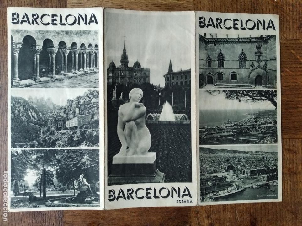Tourismusbrosch&uuml;ren: BARCELONA, FOLLETO DE TURISMO ANTIGUO - EN ESPA&Ntilde;OL-