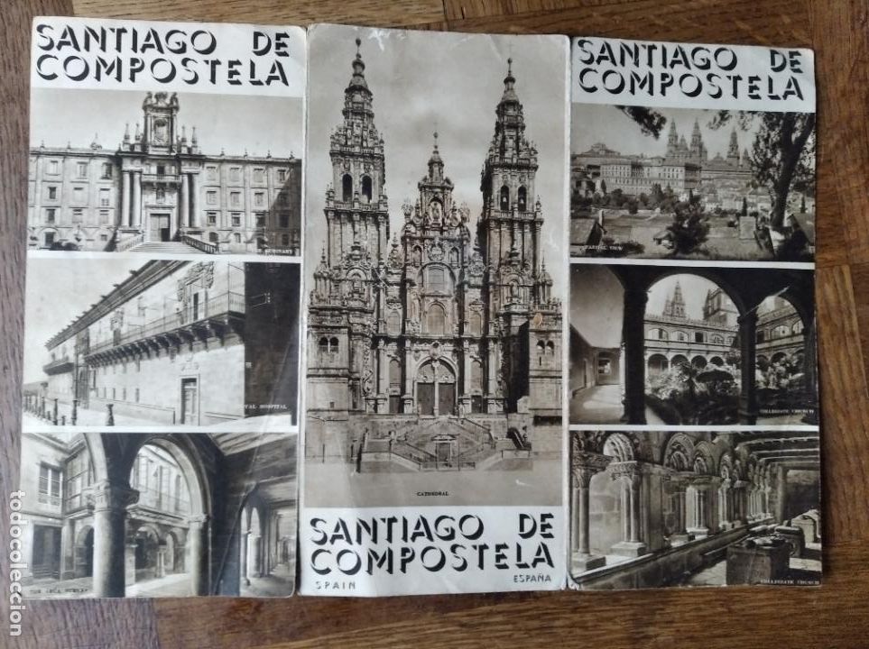 Tourismusbrosch&uuml;ren: SANTIAGO DE COMPOSTELA, FOLLETO DE TURISMO ANTIGUO - EN ESPA&Ntilde;OL-