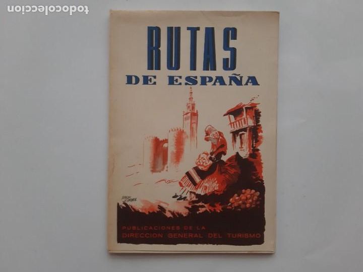 Tourismusbrosch&uuml;ren: RUTAS DE ESPA&Ntilde;A MAPA TURISMO ILUSTRA ANGEL ESTEBAN