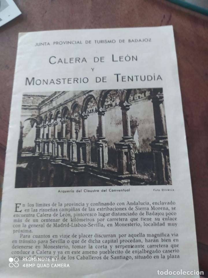 Tourismusbrosch&uuml;ren: Folleto Patronato Nacional de Turismo. Calera de Le&oacute;n y Monasterio de Tentudia