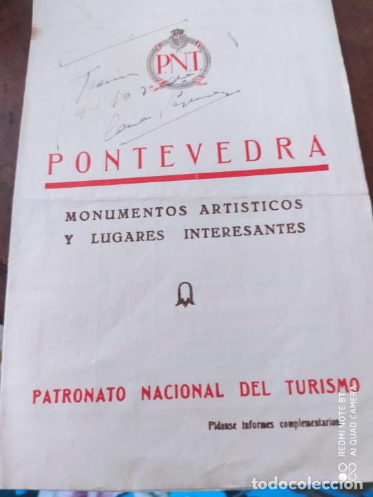 Folletos de turismo: PONTEVEDRA. MONUMETOS ART&Iacute;STICOS Y LUGARES INTERESANTES. PATRONATO NACIONAL DE TURISMO.