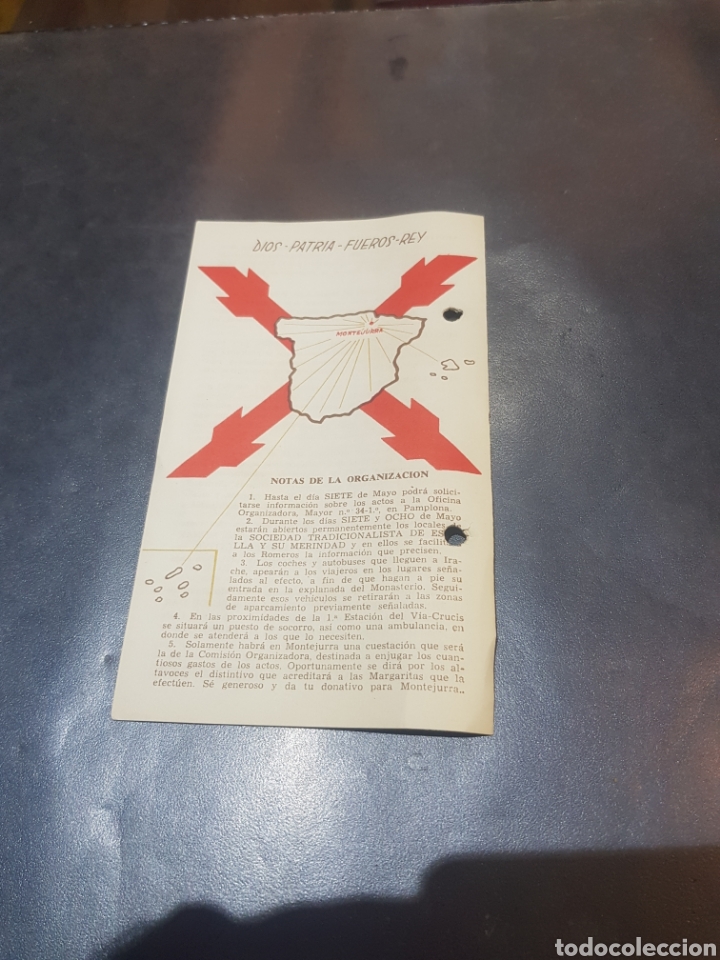 Folletos de turismo: Programa de mano carlista Montejurra 1960 - Foto 2