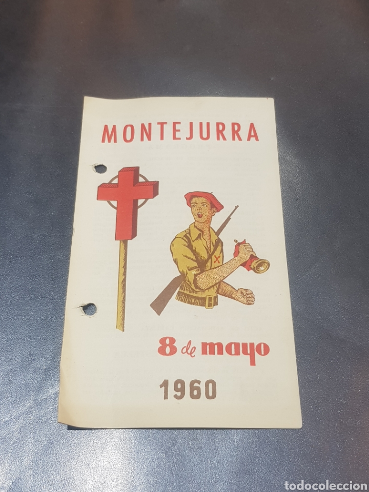 Folletos de turismo: Programa de mano carlista Montejurra 1960 - Foto 1