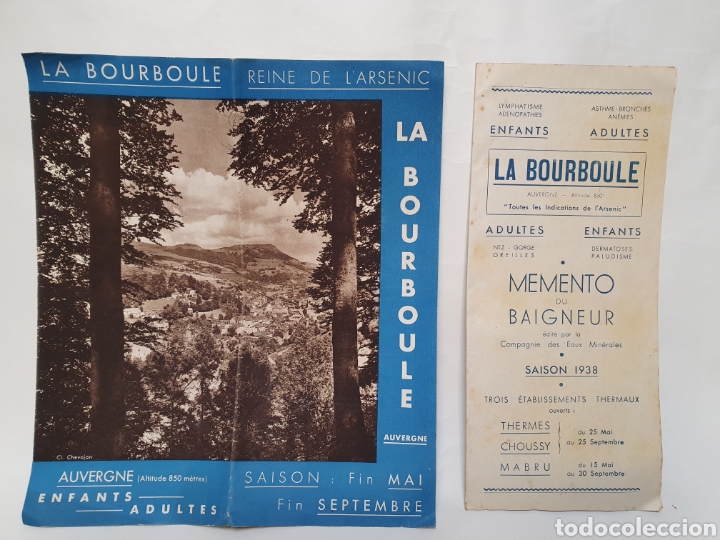 Travel Brochures: REINE DE L'ARSENIC. LA BOURBOULE. AUVERGNE. PUBLICIDAD A&Ntilde;OS 50.