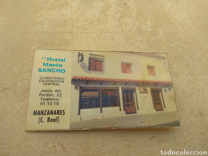 Tourismusbrosch&uuml;ren: Tarjeta Publicitaria Hostal Mes&oacute;n Sancho - Manzanares - Ciudad Real -
