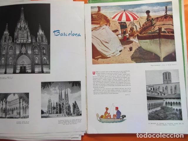 Tourismusbrosch&uuml;ren: ARTICULO 1956 - BARCELONA - SITGES - TARRAGONA - TORTOSA - - 8 PAGINA