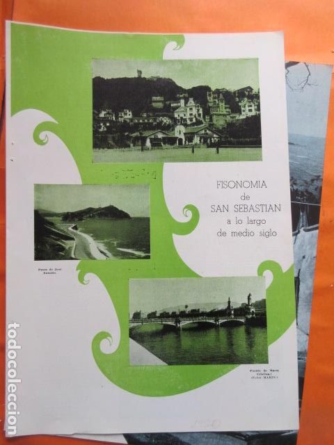 Travel Brochures: ARTICULO 1950 - SAN SEBASTIAN - 10 PAGINAS IMPRESIONANTES FOTOS EPOCA