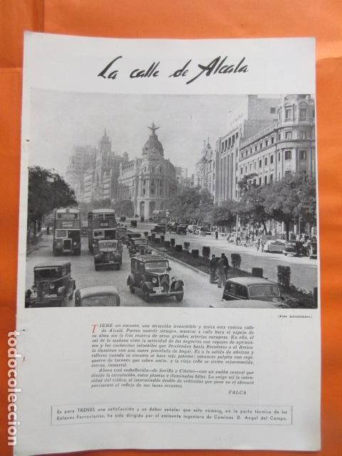 Travel Brochures: ARTICULO 1949 - MADRID LA CALLE DE ALCALA AUTOBUS DOS PISOS