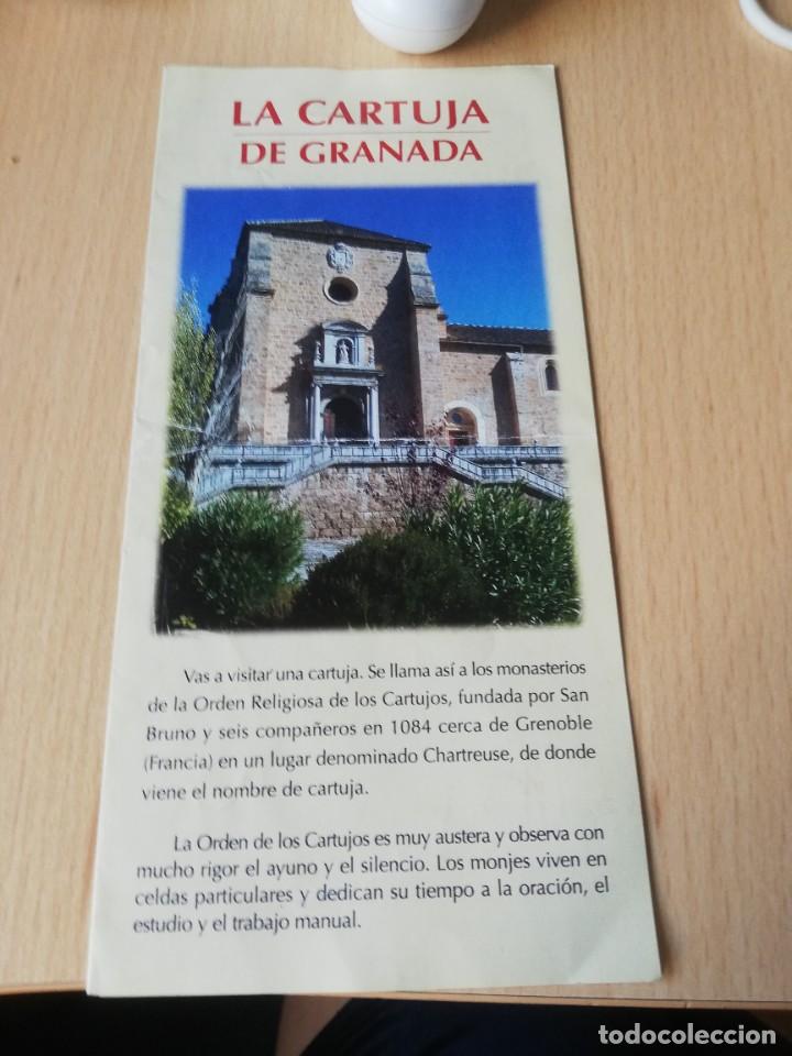 Folhetos de turismo: TR&Iacute;PTICO FOLLETO TUR&Iacute;STICO LA CARTUJA DE GRANADA
