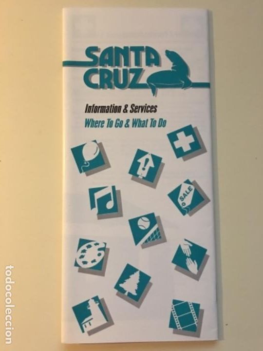 Folletos de turismo: Santa Cruz California Folleto informativo a&ntilde;o 88