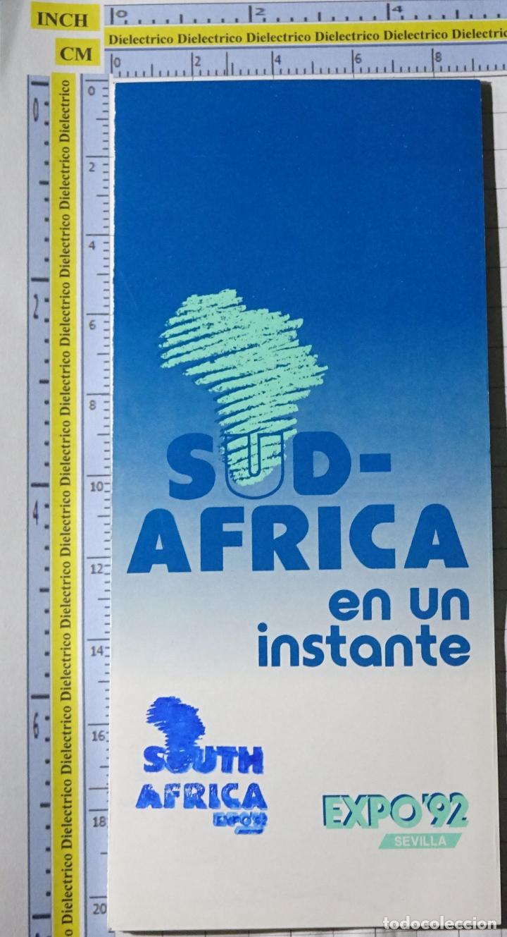 Tourismusbrosch&uuml;ren: DOCUMENTO FOLLETO DE LA EXPO 92 1992 SEVILLA. PABELL&Oacute;N DE SUD&Aacute;FRICA EN UN INSTANTE. 51