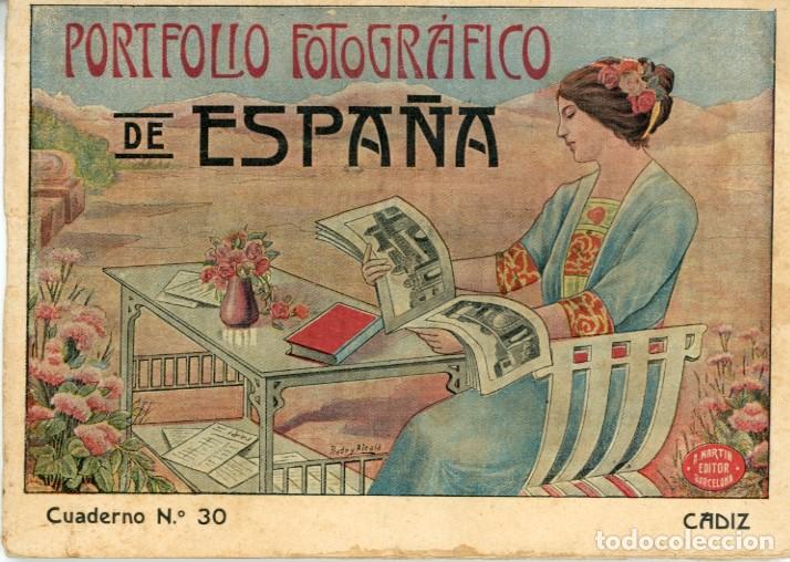 Folletos de turismo: Portfolio Fotogr&aacute;fico de Espa&ntilde;a. Cuaderno N.&ordm; 30 C&aacute;diz. A. Mart&iacute;n editor Barcelona