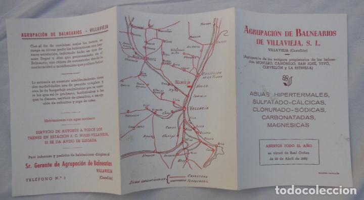 Folletos de turismo: Antiguo Folleto Publicitario : AGRUPACI&Oacute;N DE BALNEARIOS DE VILLAVIEJA SL