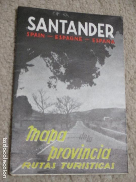 Travel Brochures: Santander, mapa de la provincia. Rutas tur&iacute;sticas. Oficina Municipal de Turismo