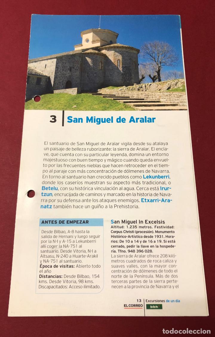 Folletos de turismo: SAN MIGUEL DE ARALAR, RUTA TURISTICA EN FICHA, NAVARRA FOLLETO