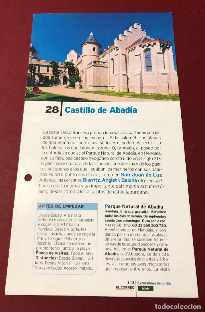 Folhetos de turismo: CASTILLO DE ABADIA, PAIS VASCO FRANCES, RUTA TURISTICA EN FICHA